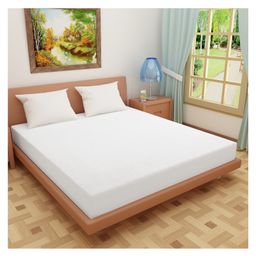 DREAM CARE Cotton Feel Terry   Ultra Soft Waterproof Mattress Protector- White-image-44