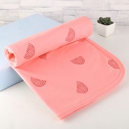 Zero Unisex Interlock Knit Towel & Wrappers Rainbow Print L 84 x B 82 cm - Dark Orange-picture-15