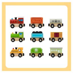 NEGOCIO Wooden Train Box Magnetic Car Track Transportation Children's Play Set for Kids- PACK OF 1- COLOR MAY VARY-image-47