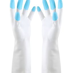 COZY VIBES Multipurpose Cleaning household gloves,Reusable Waterproof Household Latex Hand Gloves for Kitchen Dish Washing Laundry Cleaning- PACK OF 1- COLOR MAY VARY-picture-20