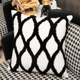 hom&us Black & White Geometric Square Cushion Covers-38