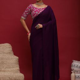 all about you Tasseled Saree With Floral Blouse-picture-18