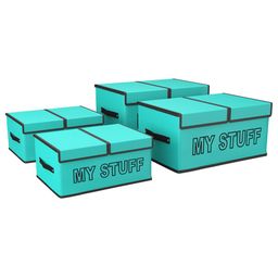 Kuber Industries Green Set of 4 Regular Multi-Utility Organisers image 2