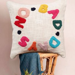 HOMADORN Off White & Multicoloured Embroidered Square Cushion Covers-picture-23