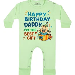 Arvesa Happy Birthday Daddy I'm The Best Gift Printed Bodysuit-94