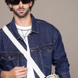 The Roadster Life Co. Oversized Pure Cotton Denim Trucker Jacket-image-96