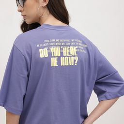 The Roadster Life Co. Typography Printed Drop-Shoulder Sleeves Oversized T-shirt-image-69