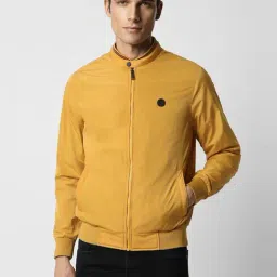 Van Heusen Yellow Cotton Regular Fit Jacket-image-62