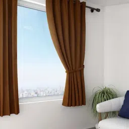 Swayam Blackout Eyelet Window Curtain - Single Piece (5 Ft)-33