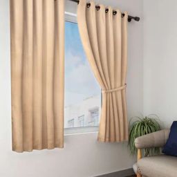Bianca Blackout Beige Window Curtains-48