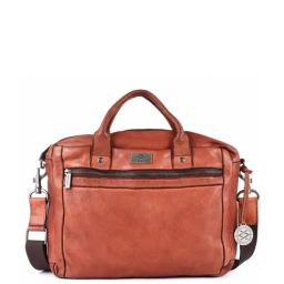 KOMPANERO Aaron Cognac Leather Solid Messenger Bag-image-66