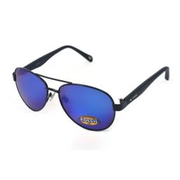 Fossil Dark Blue Aviator UV Protection Sunglasses for Men-image-86