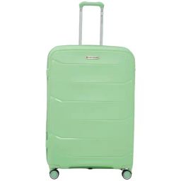 Swiss Military Pastel Green 8 Wheels Large Hard Cabin Trolley Bag-image-82