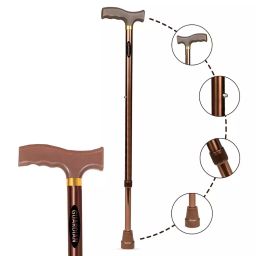 Guardian Walking Stick for Patients, Unisex, Adjustable, Aluminum, Bronze-12