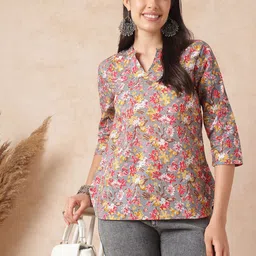 JANAKDULARI CREATION Women Floral Print Cotton Top-picture-13