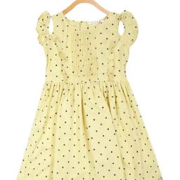 Elle Kids Yellow Cotton Printed Dress-image-57