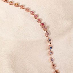 The Real Effect London The Opalia Rose Gold Plated Silver Multi Coloured Bracelet-41