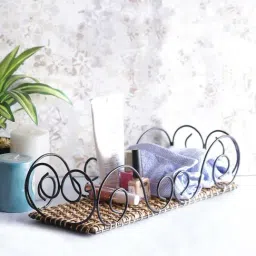 VarEesha Brown & Black Bamboo Multi-Purpose Basket - Set of 1-18