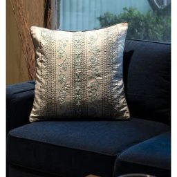 Maspar Printed Blue Cotton Vintage Cushion Cover-image-83