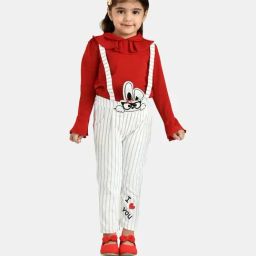 Peppermint Kids White & Red Striped Full Sleeves Jumpsuit-image-62