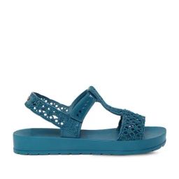 Zaxy Women's Positiva Blue Back Strap Sandals-image-12