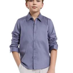 Rare Ones Boys Purple Cotton Blend Solid Shirt-image-61