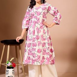 Virah Fashion Women Floral Printed Regular Pure Cotton Kurta with Palazzos-image-41