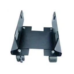 Implemental Heavy Duty Adjustable Metal Computer Stand Trolley with Castor Wheels 50 Kg Load, J12545 image 2