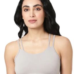 BLOSSOM Grey Full Coverage Beginners Bra-5