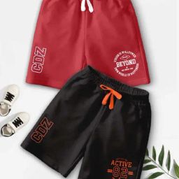 Codez Boys Red & Black Printed Shorts-picture-10