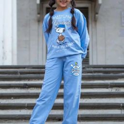 Nap Chief Kids Blue Printed Relaxed Fit Sweatshirt & Joggers-image-86