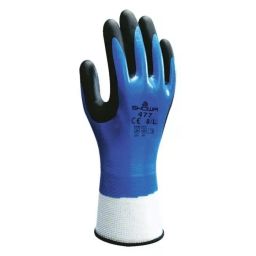Showa 477 Blue Nylon Polyester Cold Resistant Work Gloves Size 8 Nitrile Foam Coating, SHO4773-image-67