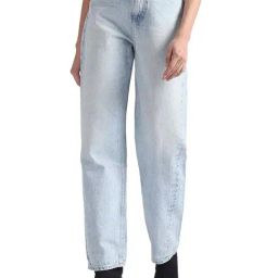 Calvin Klein Straight Denim Light Lightly Washed High Rise Jeans-image-78