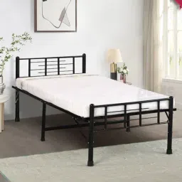 Delite Kom Black Metal Lazo Single Folding Bed-picture-25