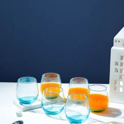 Luminarc Maine Sky Blue Old Fashioned Whiskey Glass - Set of 6 (320 ml)-image-83