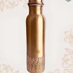 MAATIR DESIGNS Copper-Toned Single Copper Solid Water Bottle-image-21