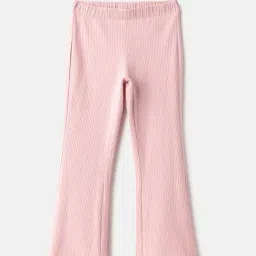 United Colors of Benetton Girls Pink Textured Trousers & Capris-picture-6