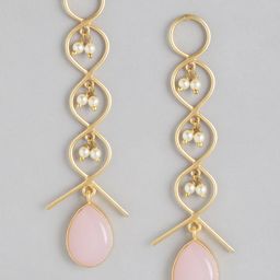 Anouk Gold-Plated Beaded Teardrop Shaped Drop Earrings-17