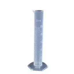 WKM 10 ml Clear Polypropylene Measuring Cylinder for Laboratories KT112L (Pack of 24 Pcs) image 1