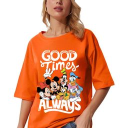 RAYACLOSET Women Printed Applique T-shirt-image-21