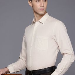 Louis Philippe Classic Fit Linen Cotton Formal Shirt-image-53