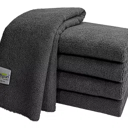Softspun 40x40 cm 340 GSM Grey Microfiber Cloth Pack of 5 Pcs-image-97