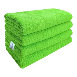 Softspun 40x40 cm 340 GSM Green Microfiber Cloth Pack of 4 Pcs-image-88