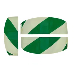 SKID CARE 50 mmx10 m Green Diagnol Night Glow Tape-24