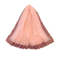Navti Creations Women Peach Embellished Dupatta-picture-24