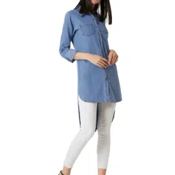 Miss Chase Blue Cotton Shirt-27