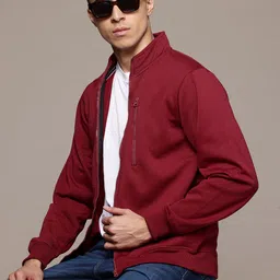 The Roadster Lifestyle Co. Mock Collar Sweatshirt with Zip Detail-picture-12