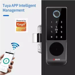 GOLENS Rim Access Keyless Entry Door Lock 5 Way To Unlock Biometric, X32 image 3