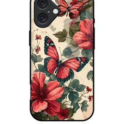 QRIOH Floral Printed iPhone 16 Back Case Mobile Accessories-image-9