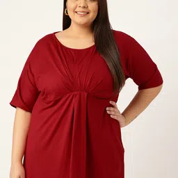 TheRebelinme Plus Size Women Maroon Empire Top-16